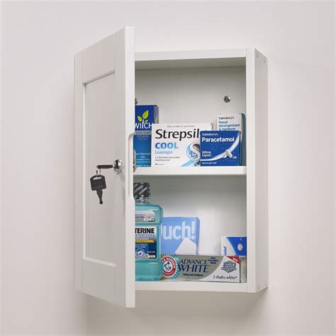 wall mounted locking medicine cabinet